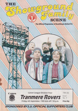 Scunthorpe United v Tranmere Rovers Match Programme 1985-09-06